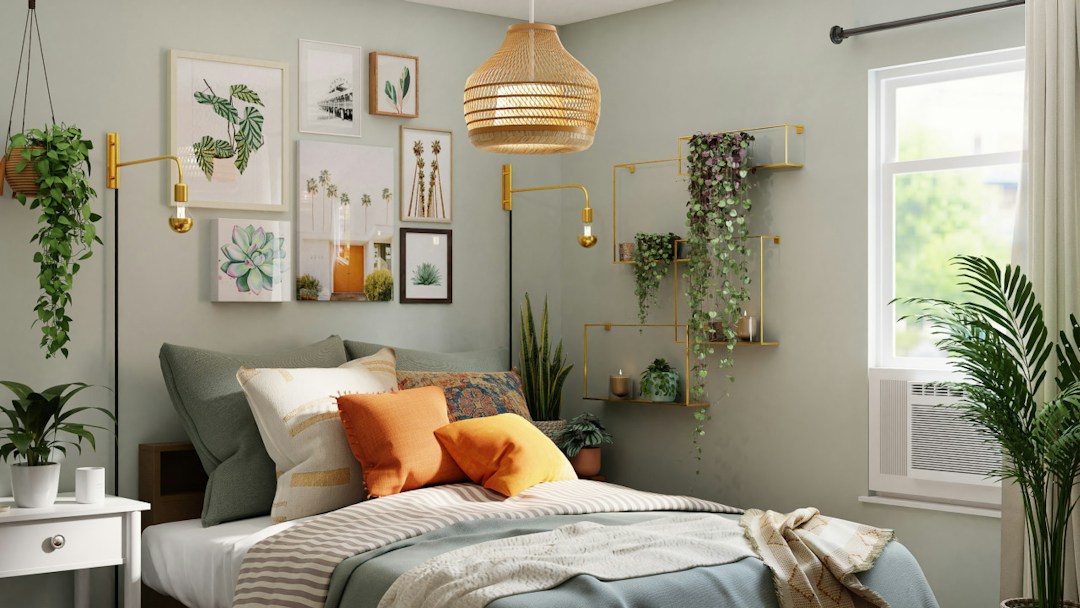 Virtual background bedroom