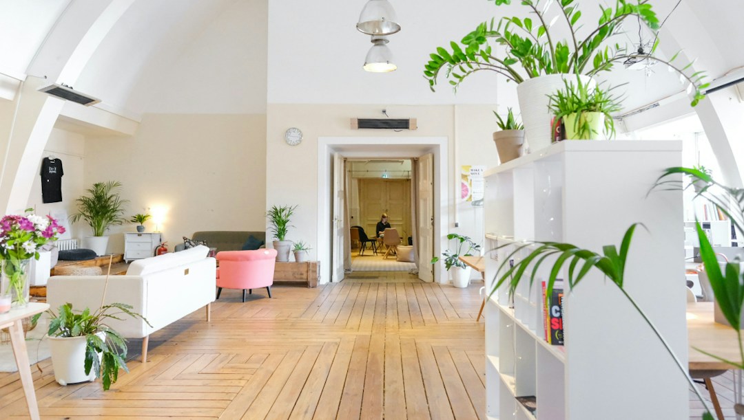 Virtual background coworking space