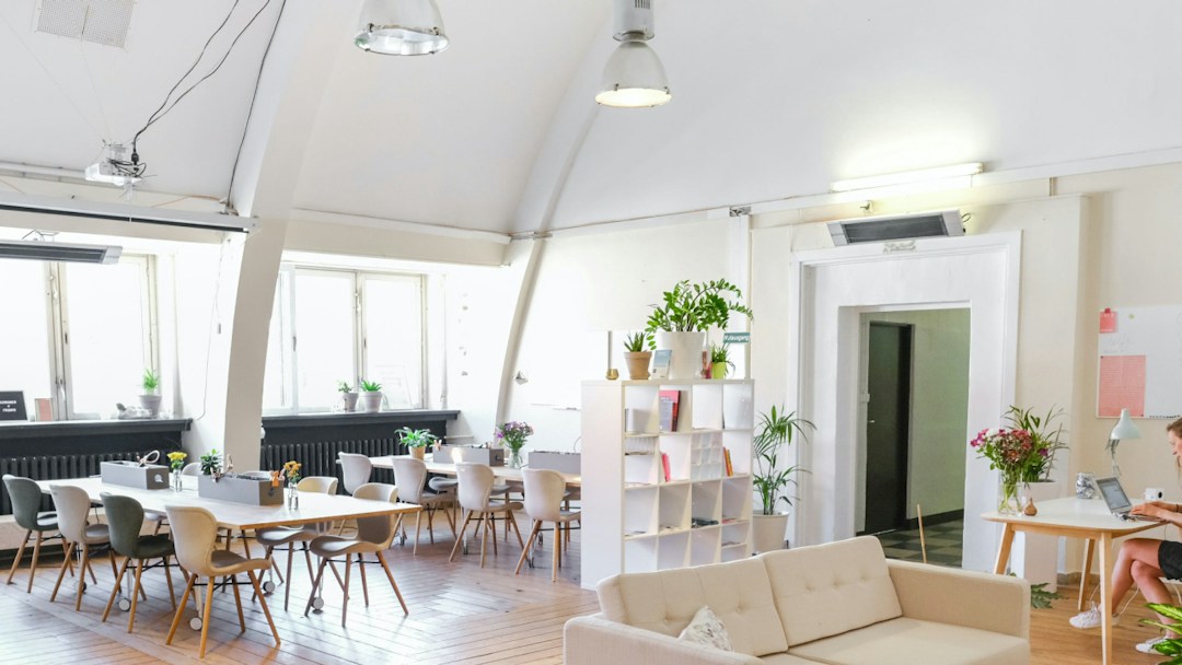 Virtual background coworking space