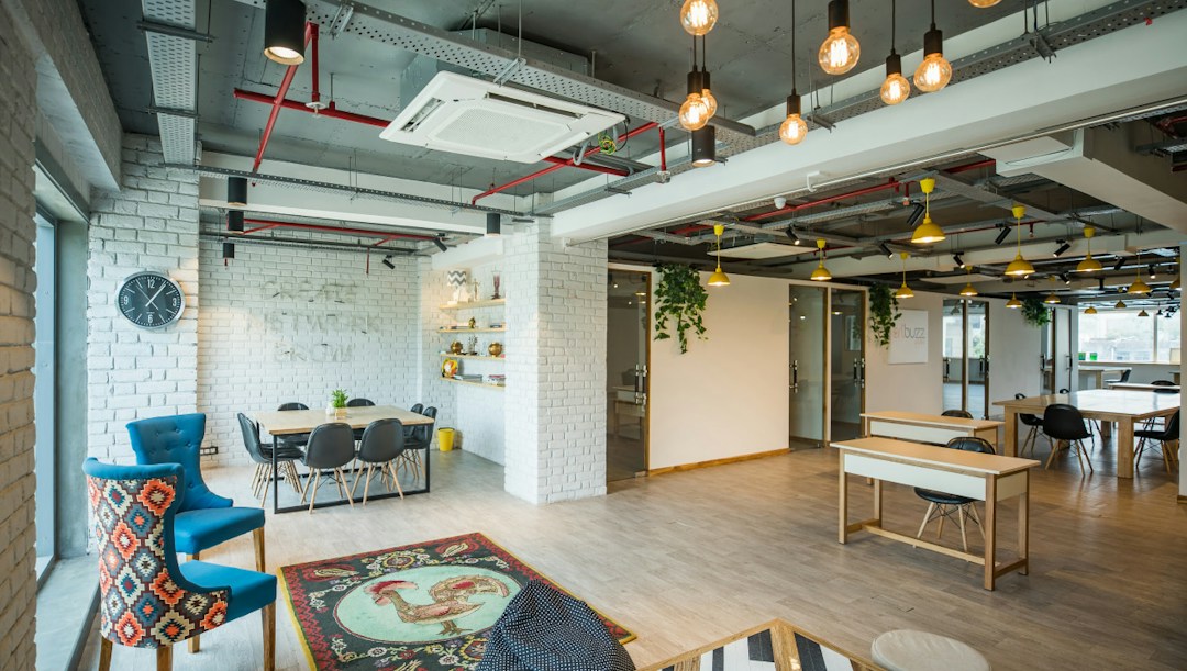 Arrière-plan virtuel espace co-working