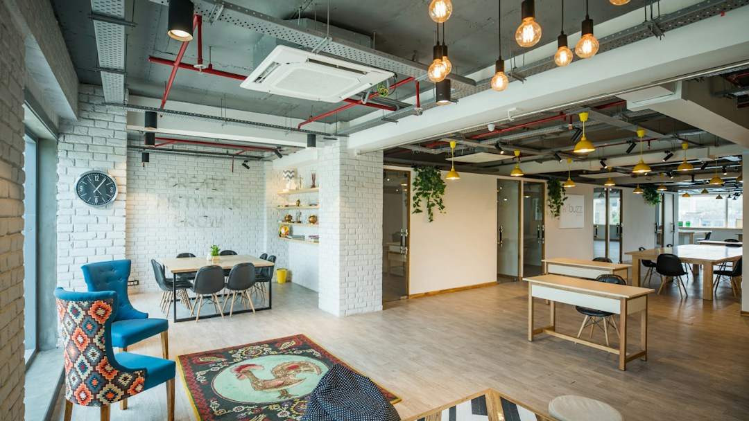 Virtual background coworking space