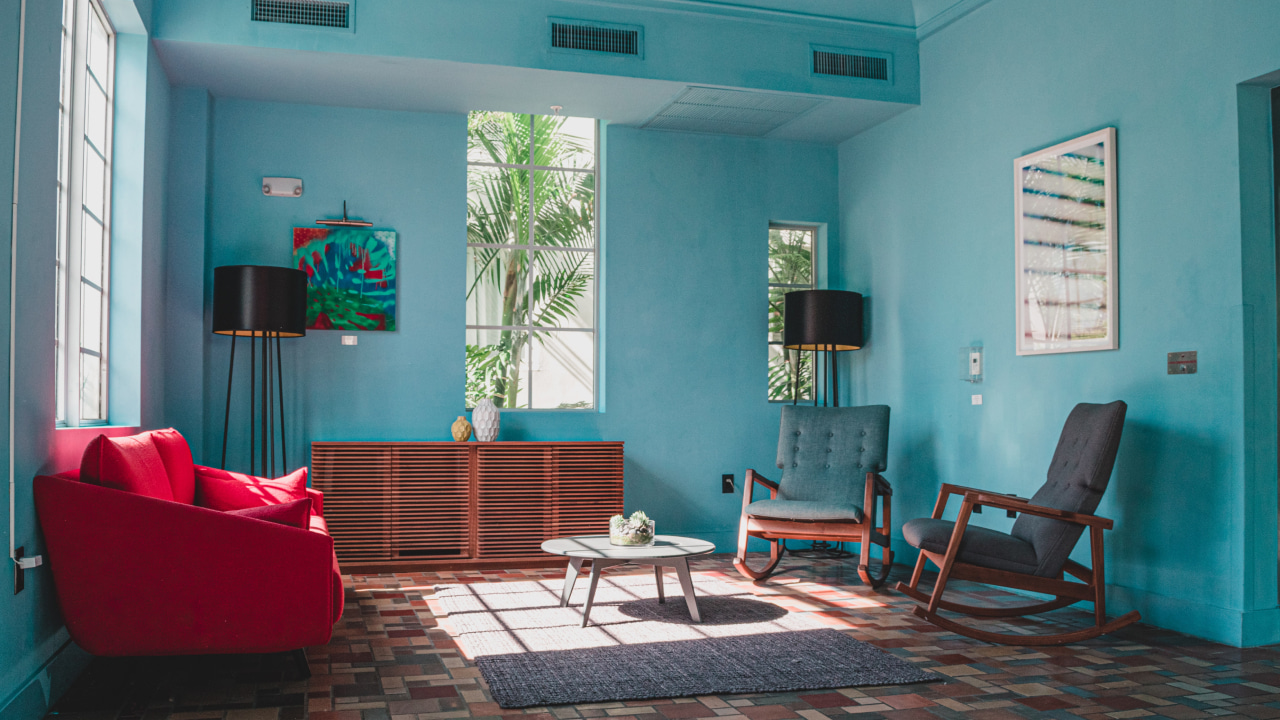 Virtual background living room