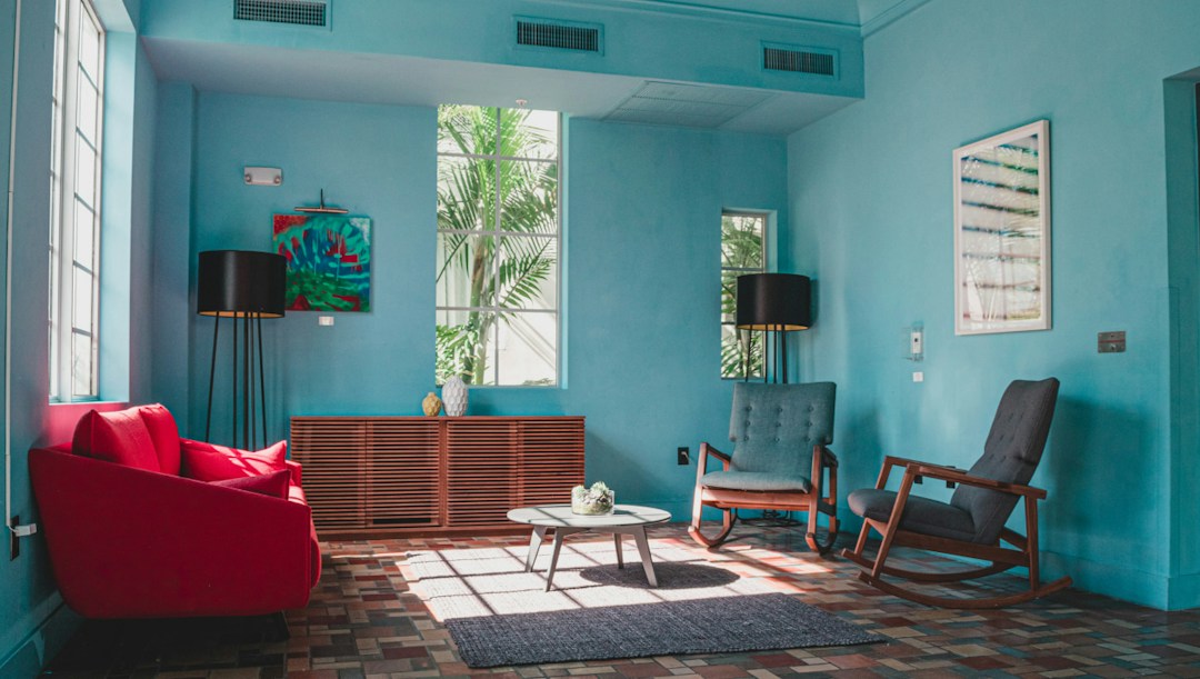 Virtual background living room