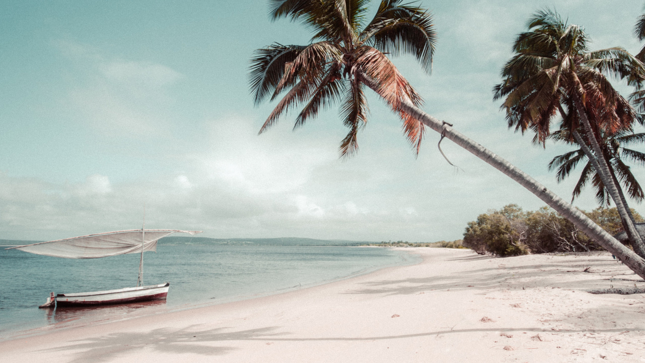 Virtual background beach