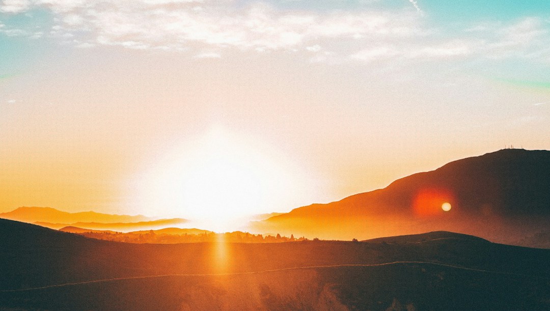 Arrière-plan virtuel coucher de soleil