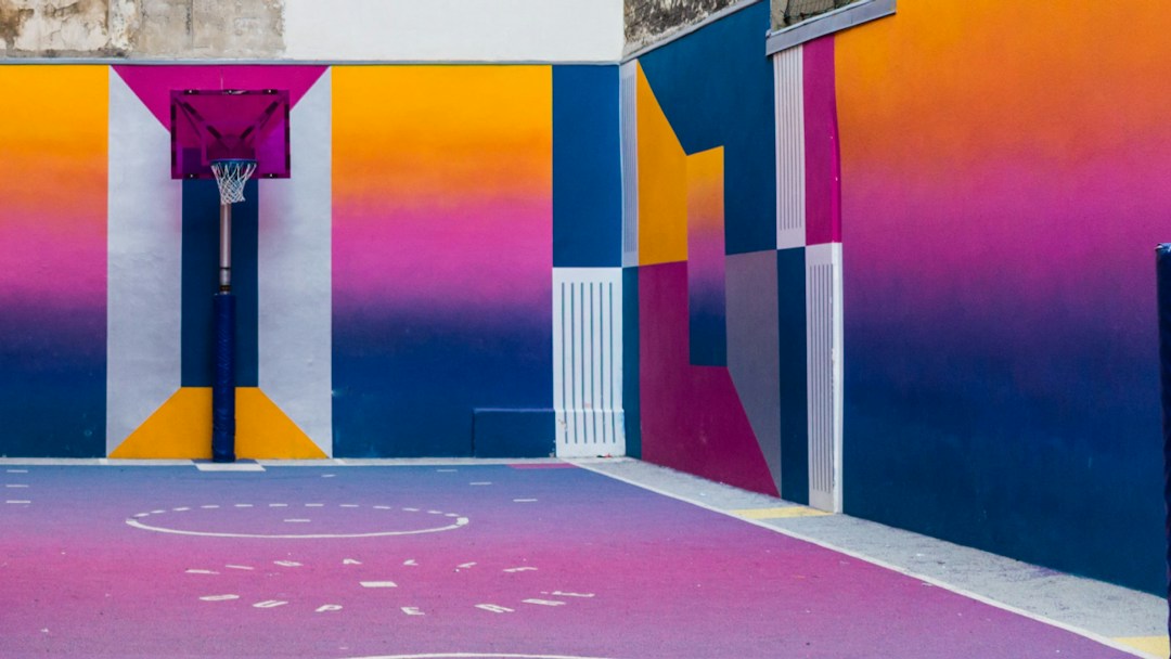 Arrière-plan virtuel terrain basketball