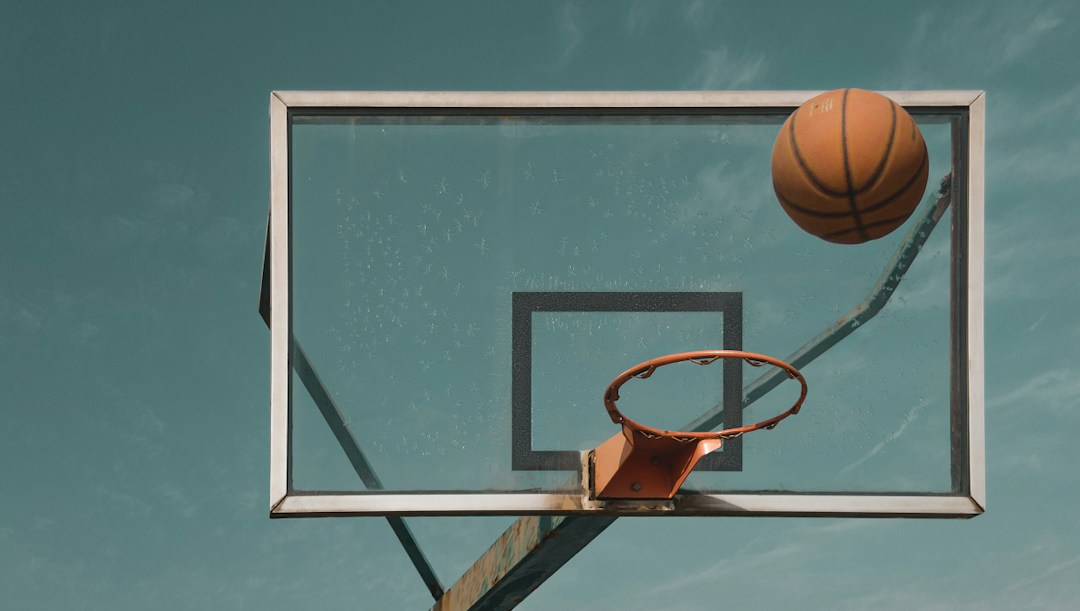 Virtual background basketball hoop