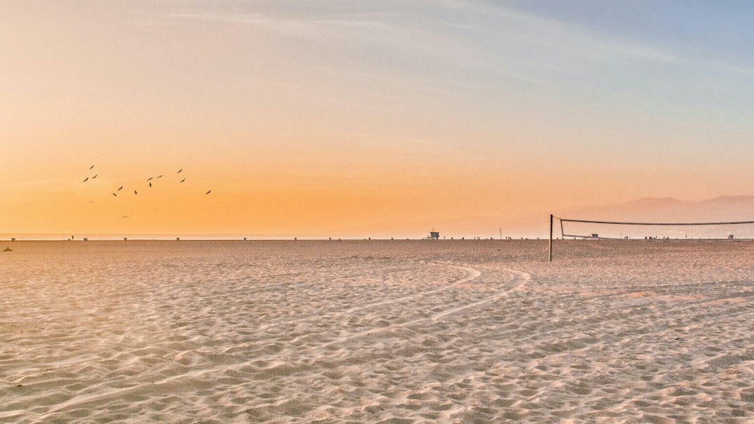 Virtual background beach volley