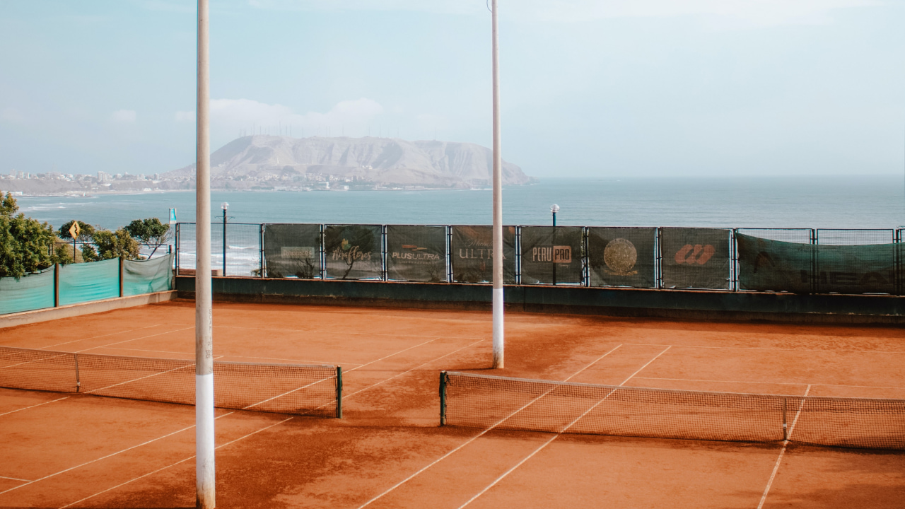 Arrière-plan virtuel terrain tennis