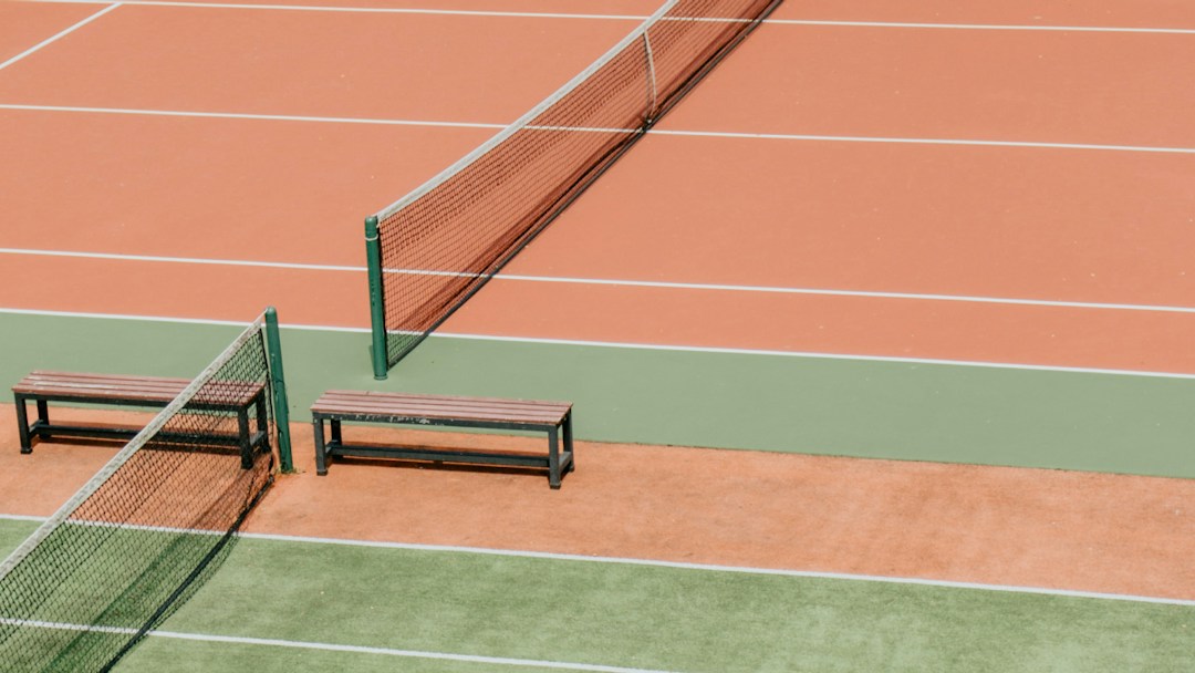 Virtual background tennis court