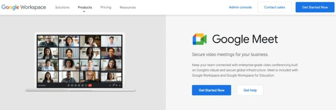 la plateforme de réunion vidéo sécurisée de google meet
