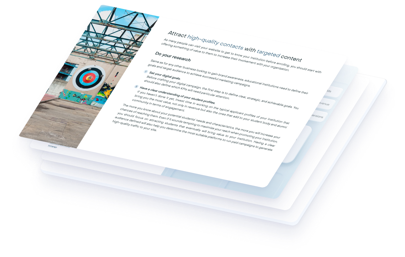 Attract high-quality contacts with targeted content