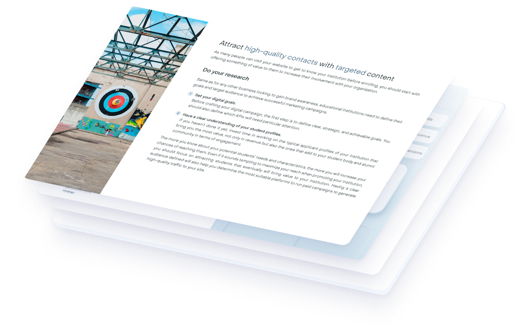 Attract high-quality contacts with targeted content