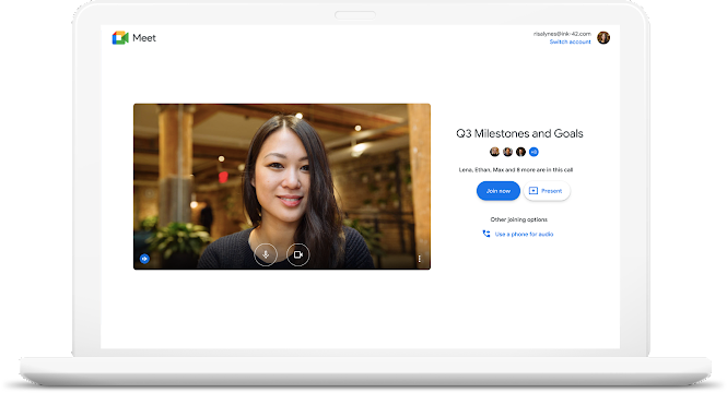 screen shot of google meet virtual event platform