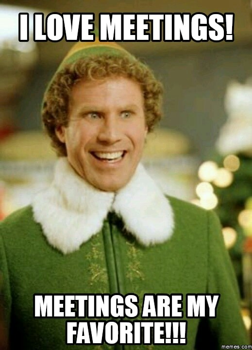 I love virtual meetings meme