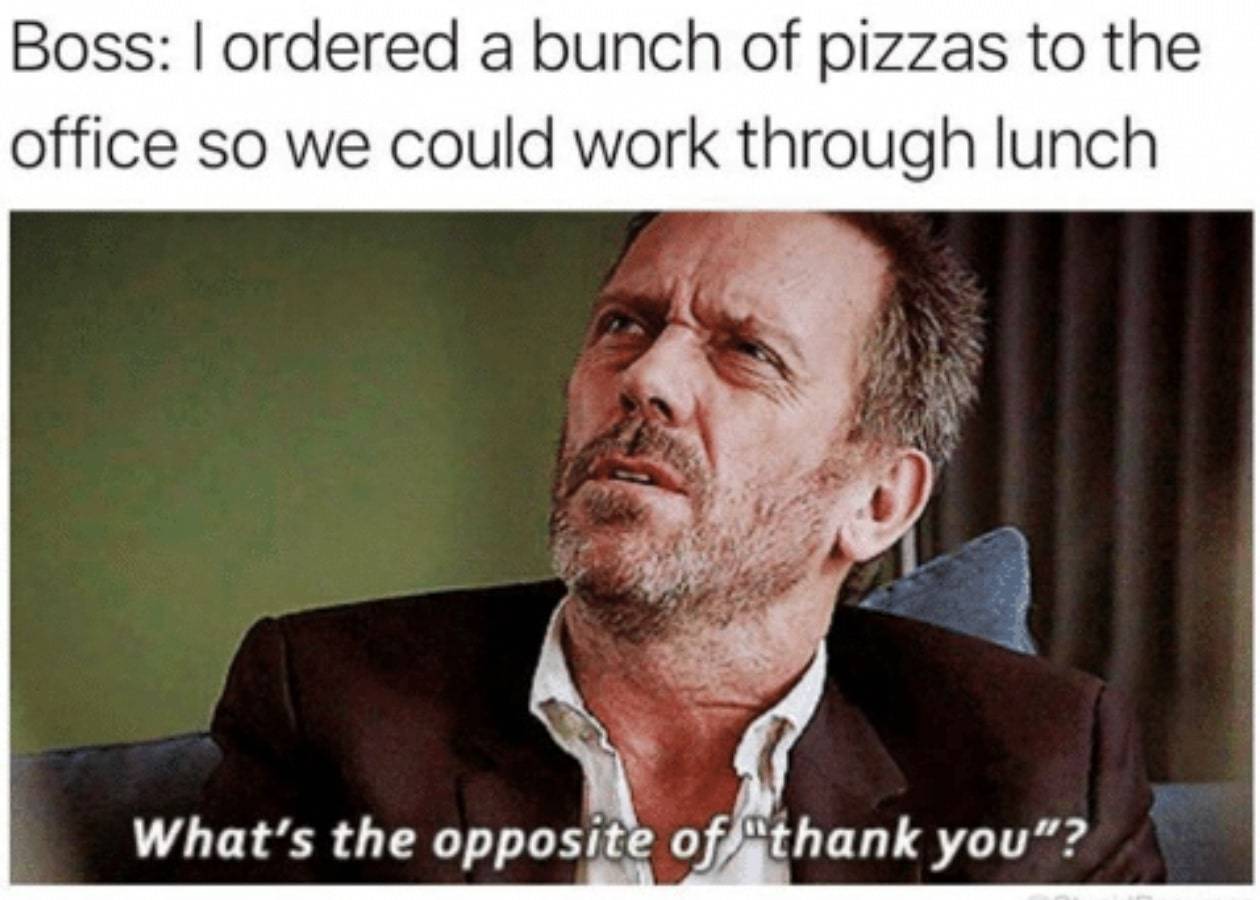 Lunch in work meetings meem
