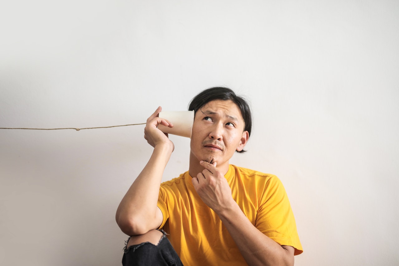 man experiencing internal communication challenge