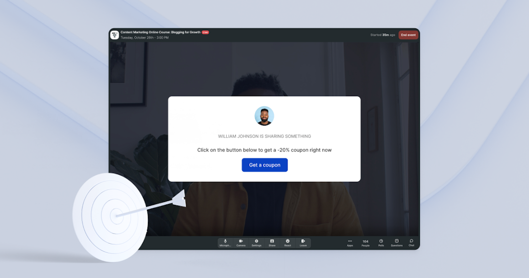 Send CTAs during your webinar to boost sales