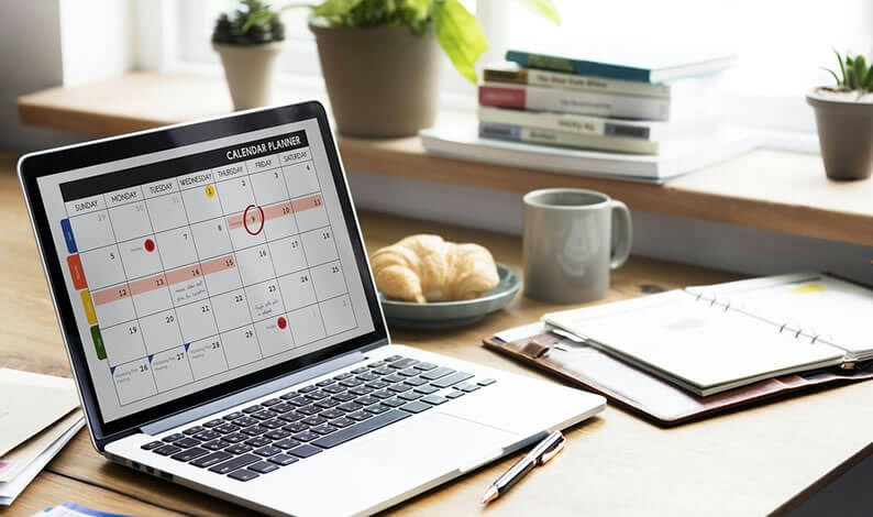 Time management topics for virtual lunch meeting