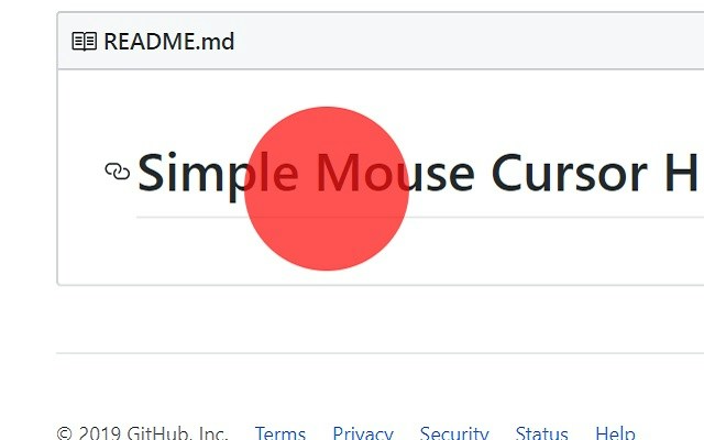 Mouse pointer highlighter chrome extension for webinar presentation
