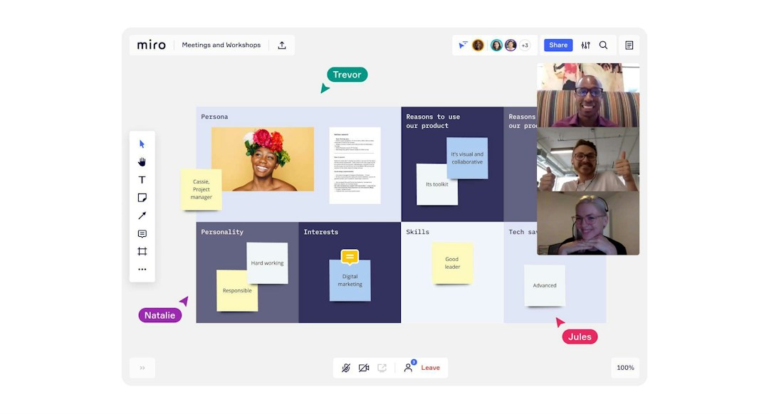Host an interactive webinar with Miro’s collaborative features