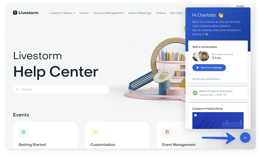 Livestorm’s help center encourages customer education