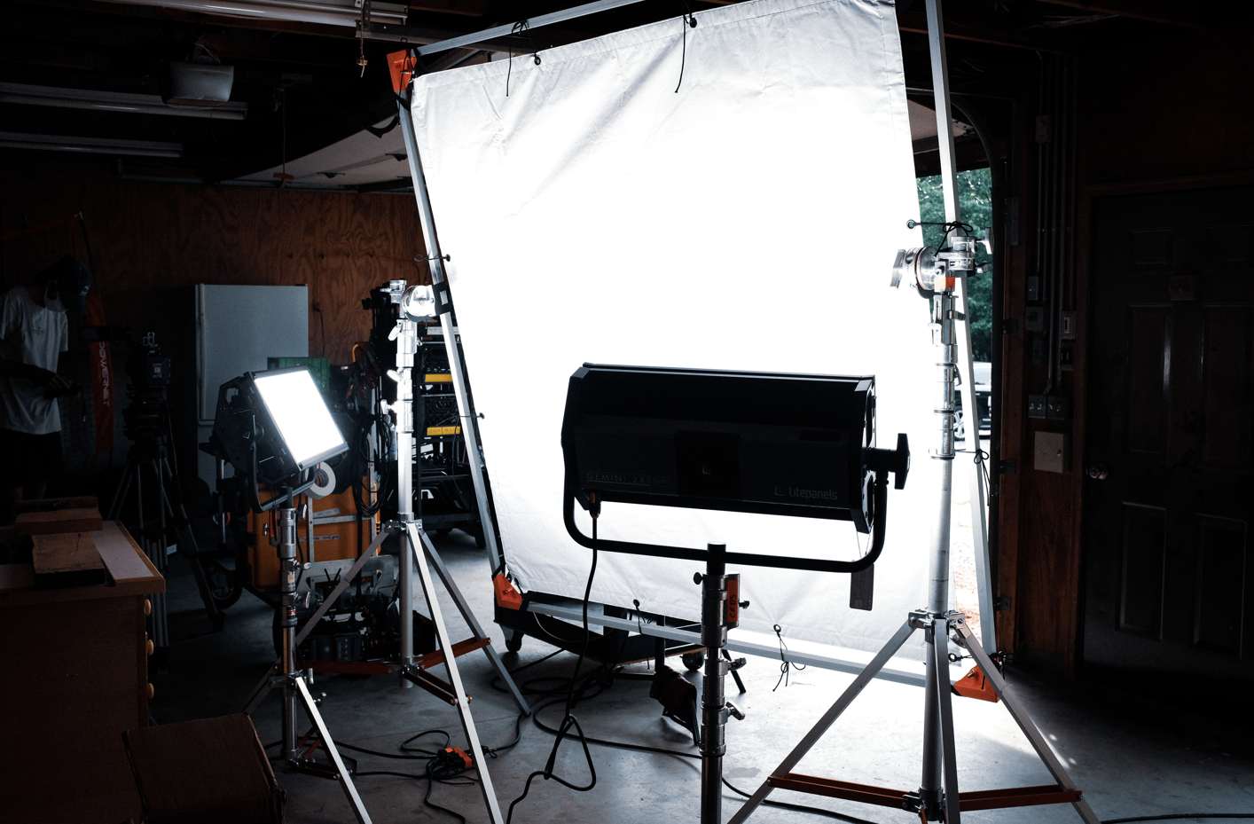 Production setup for live streaming a webcast