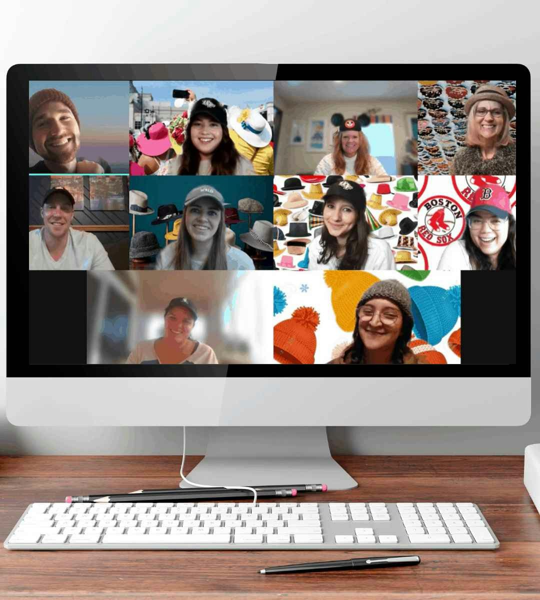 Virtual scavenger hunt for ice breakers for meetings at work.