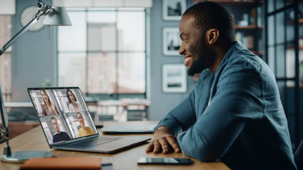 video conferencing man