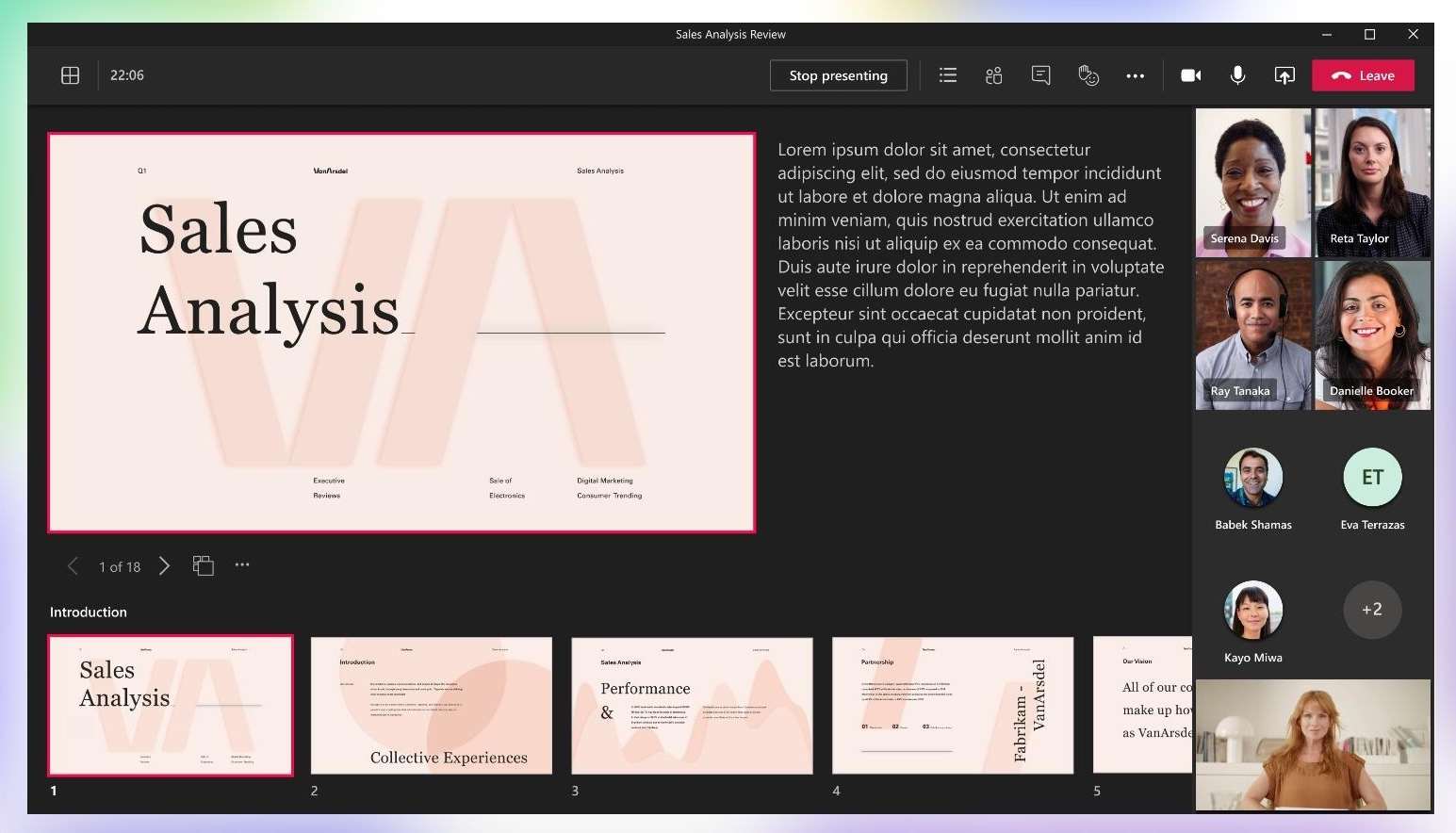 PowerPoint presentation on the most popular team meeting apps, Microsoft Teams