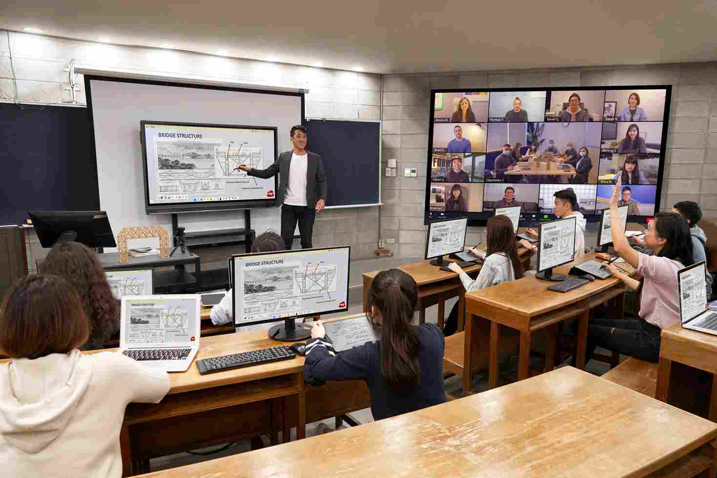 Hybrid learning in classrooms