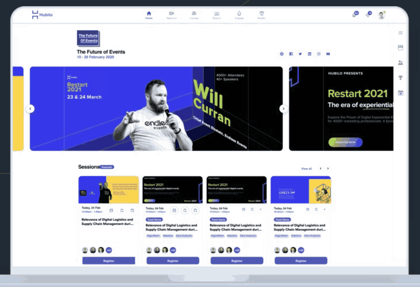 Hubilo, best virtual trade show software