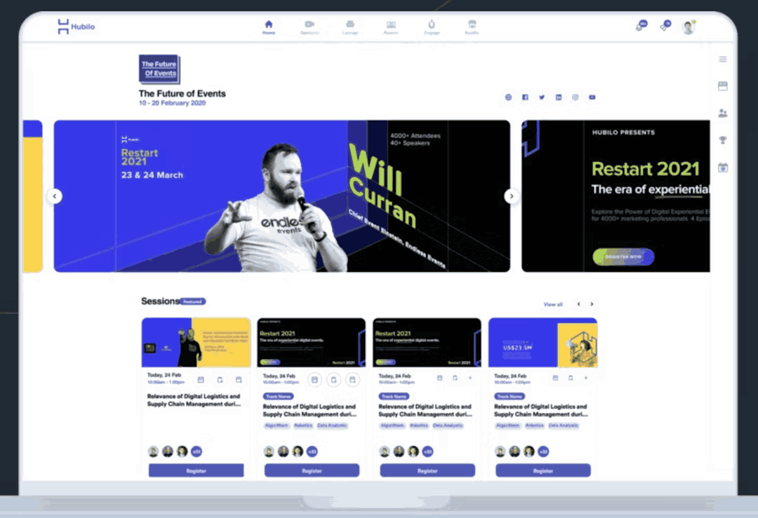 Hubilo, best virtual trade show software