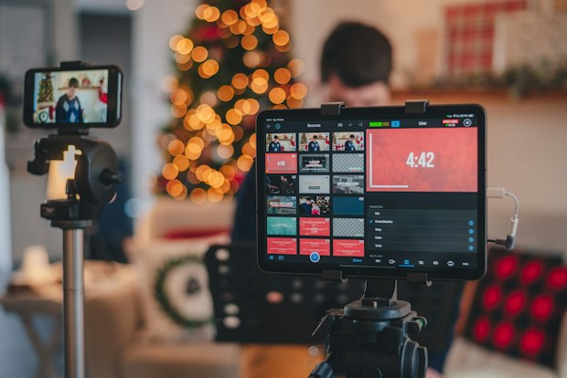 camera setup for filming an event