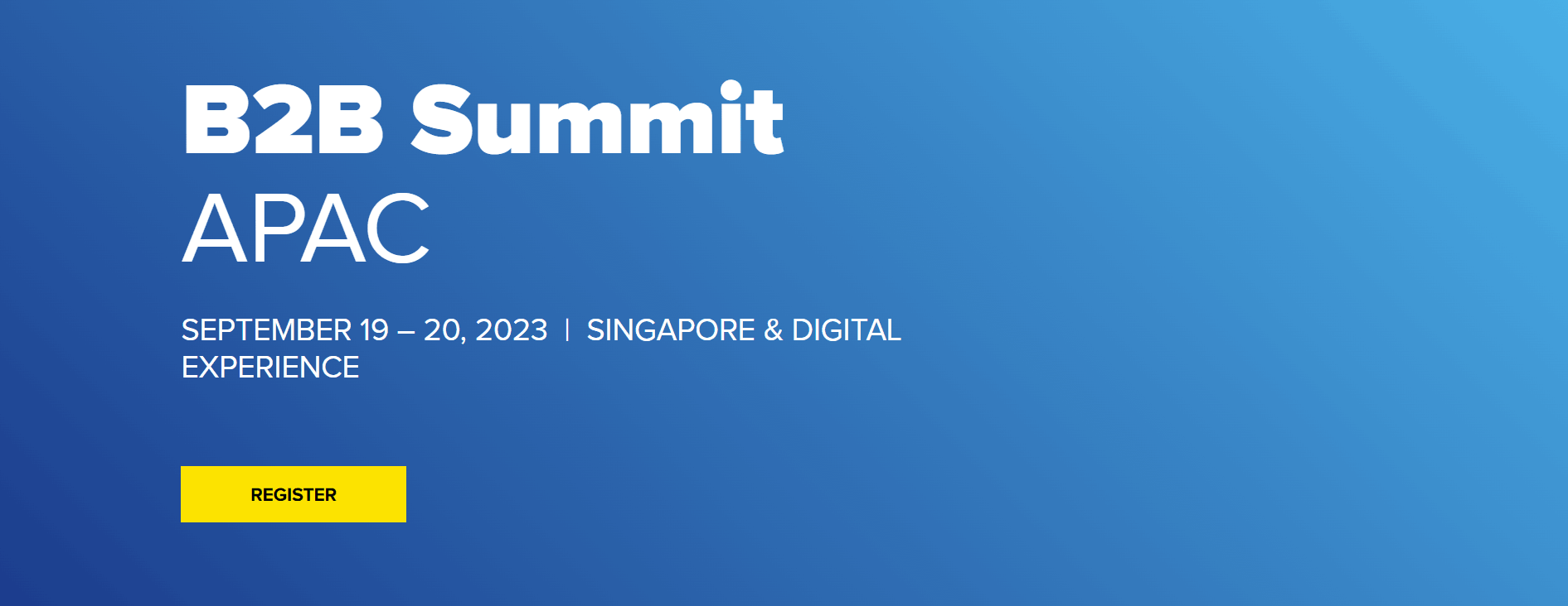 Hybrid event landing page for the Forrester 2023 B2B Summit.