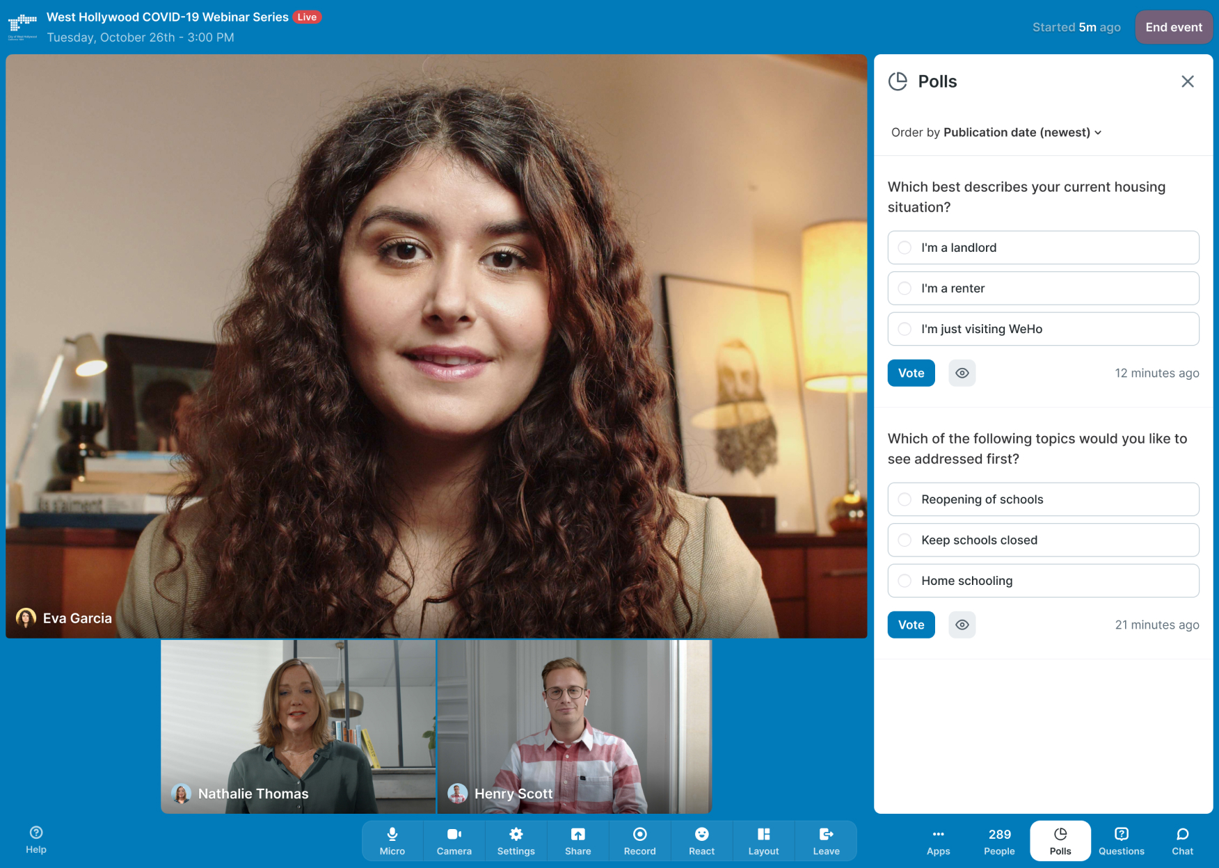 Alojamiento de video Livestorm