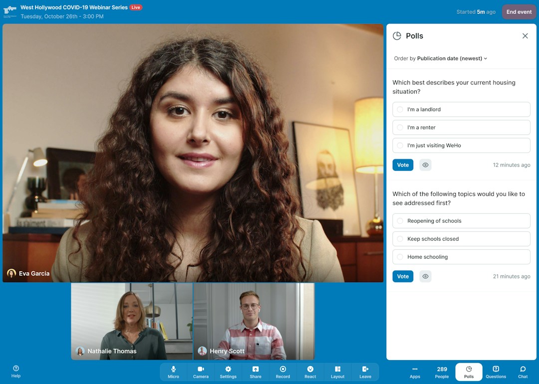 Alojamiento de video Livestorm