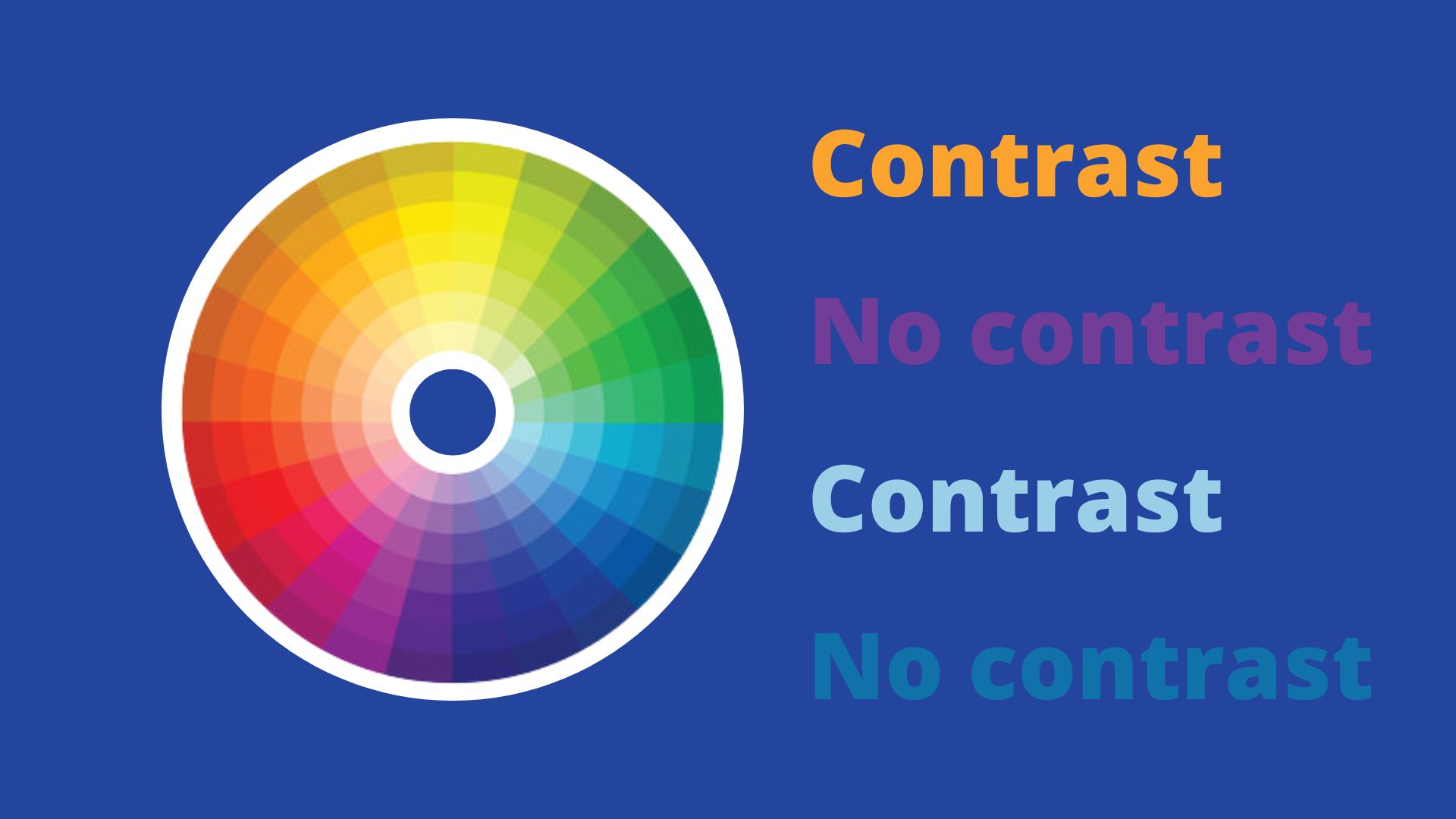 Contrasting example using the chromatic circle as reference