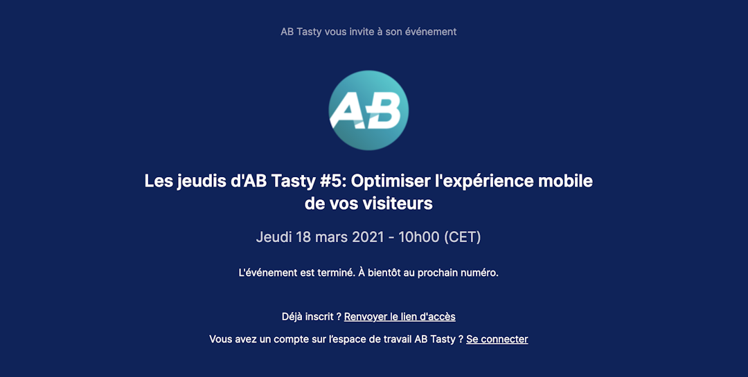 Webinar formation AB Tasty Livestorm