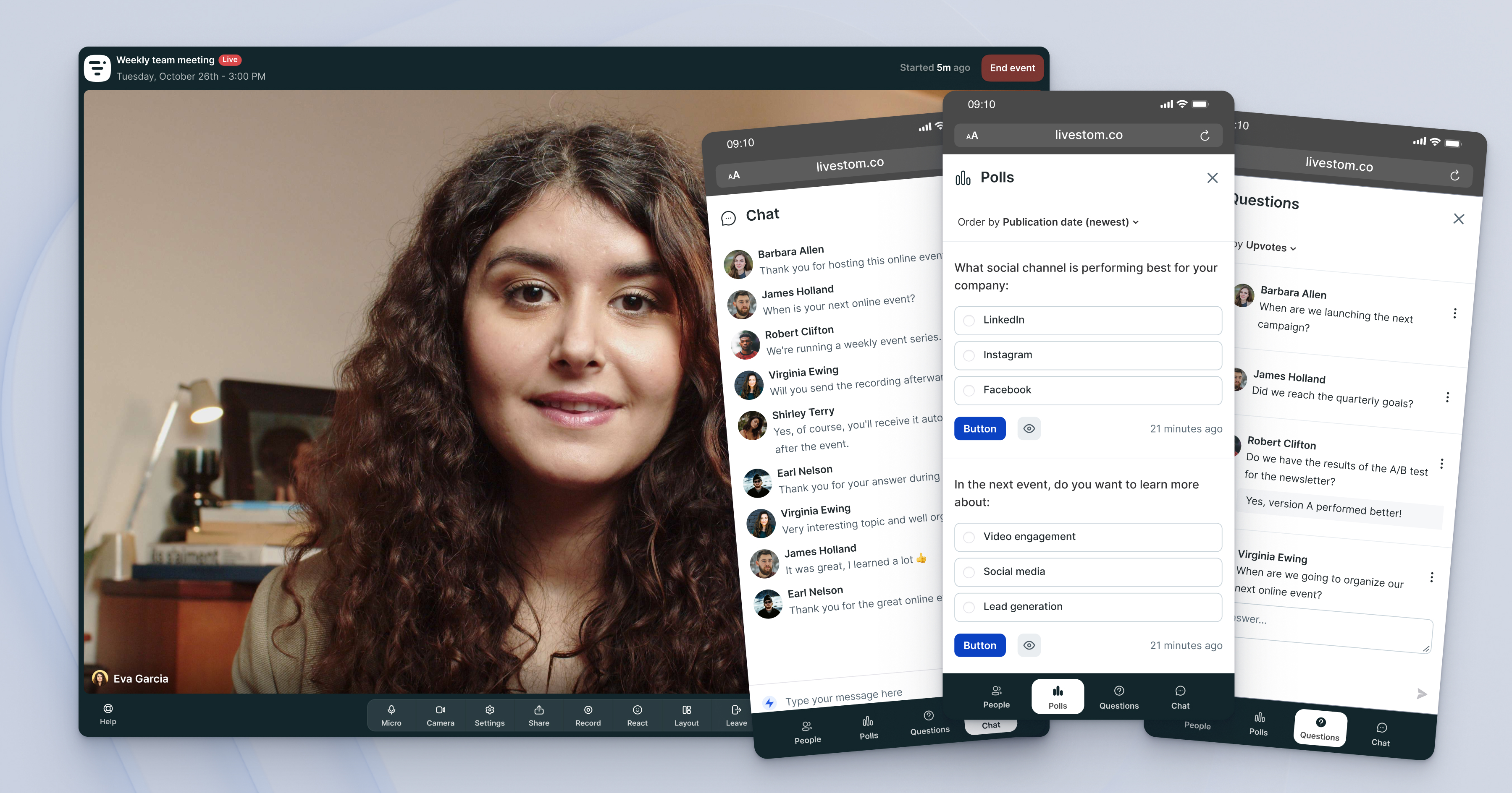 External sidebar Livestorm