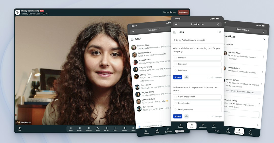 External sidebar Livestorm