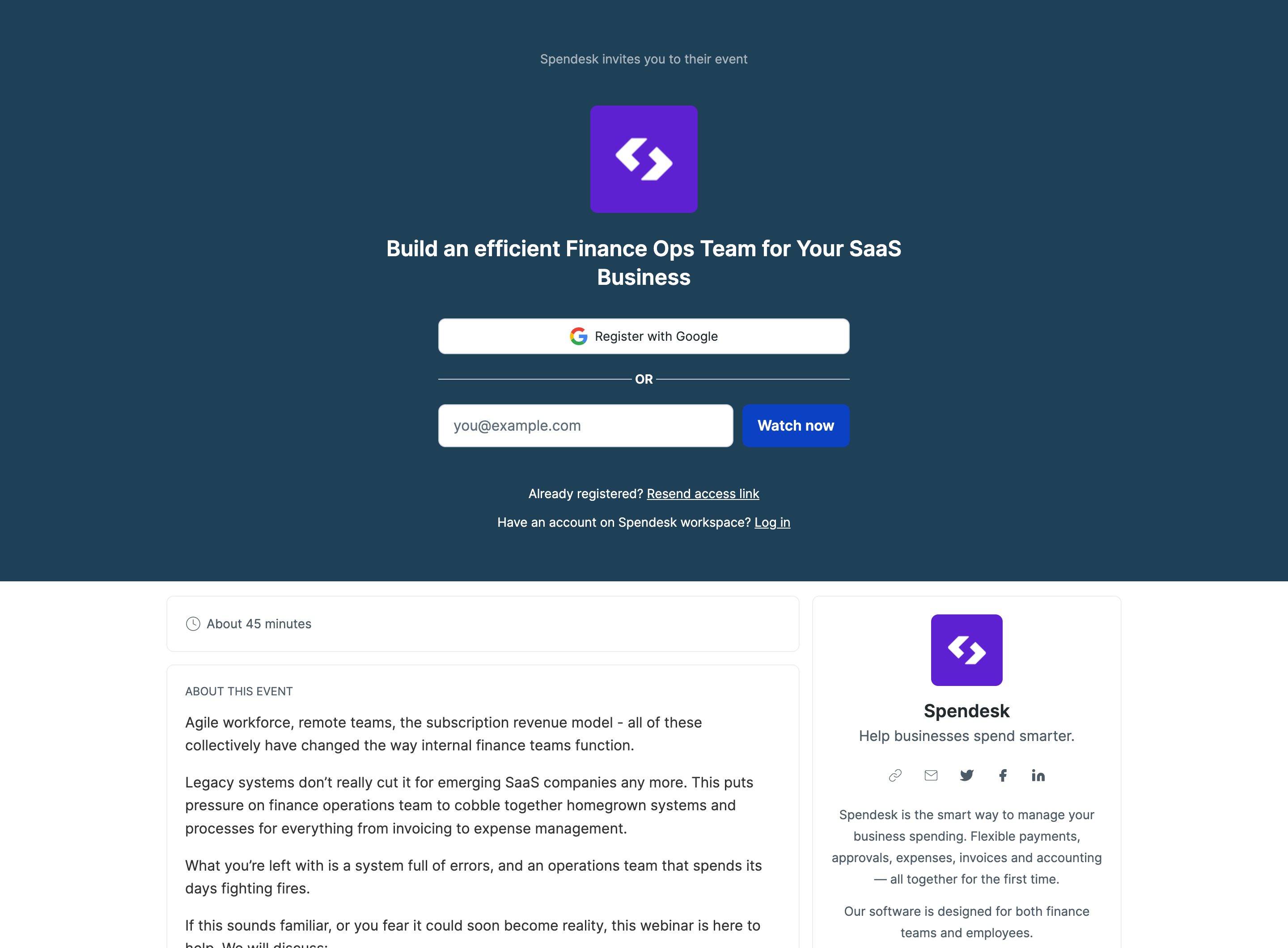 Spendesk event