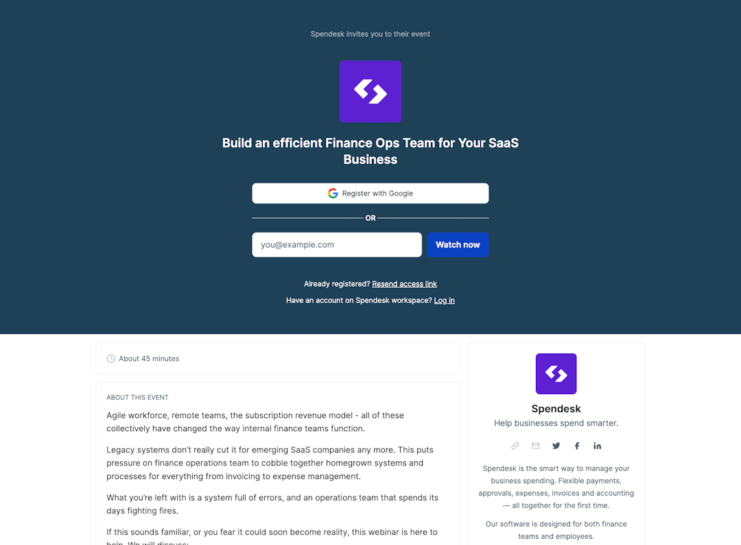 Spendesk event