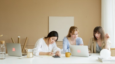 marketing team planning a webinar