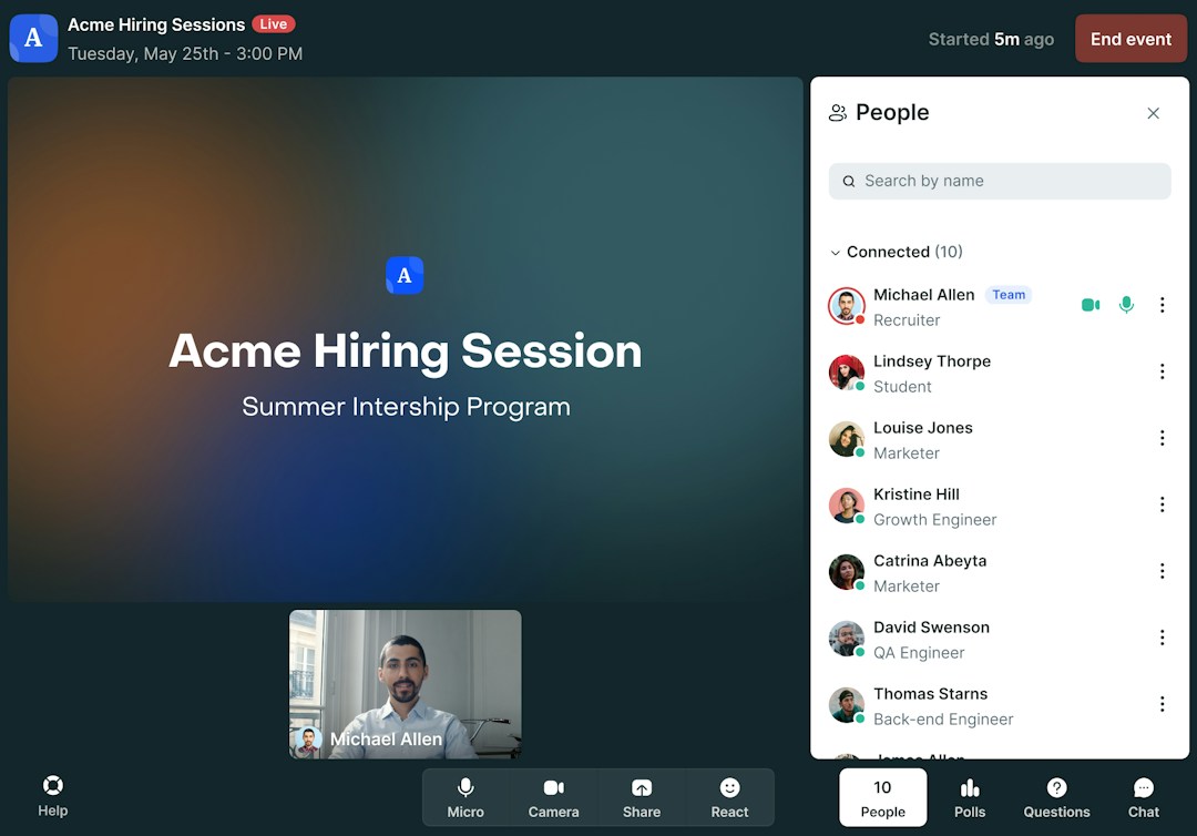 Smart video communication
for remote teams