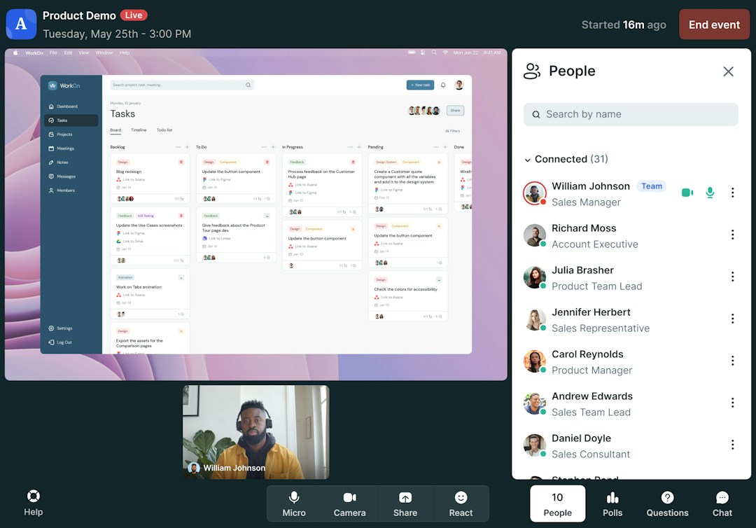 Product Demos with Livestorm