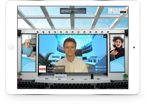Screenshot der virtuellen Umgebung von EventsAir