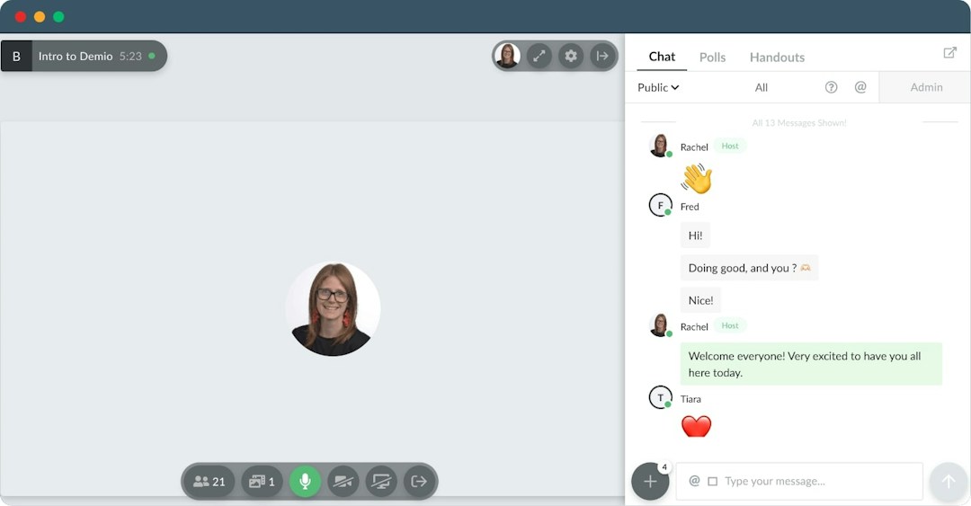 Demio’s interactive features for pre-recorded webinars