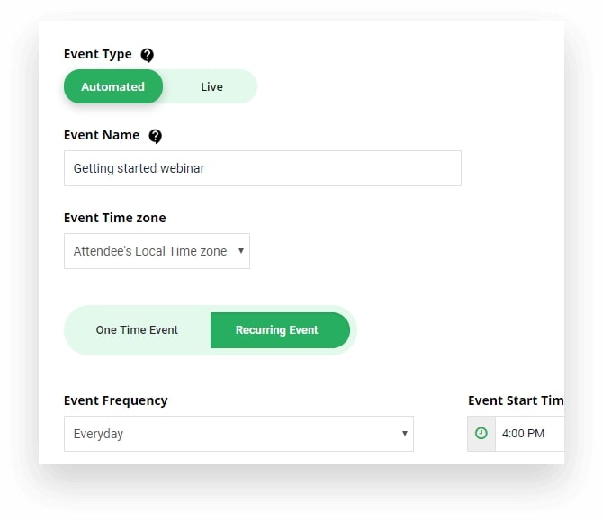 EasyWebinar’s local timezone detection feature