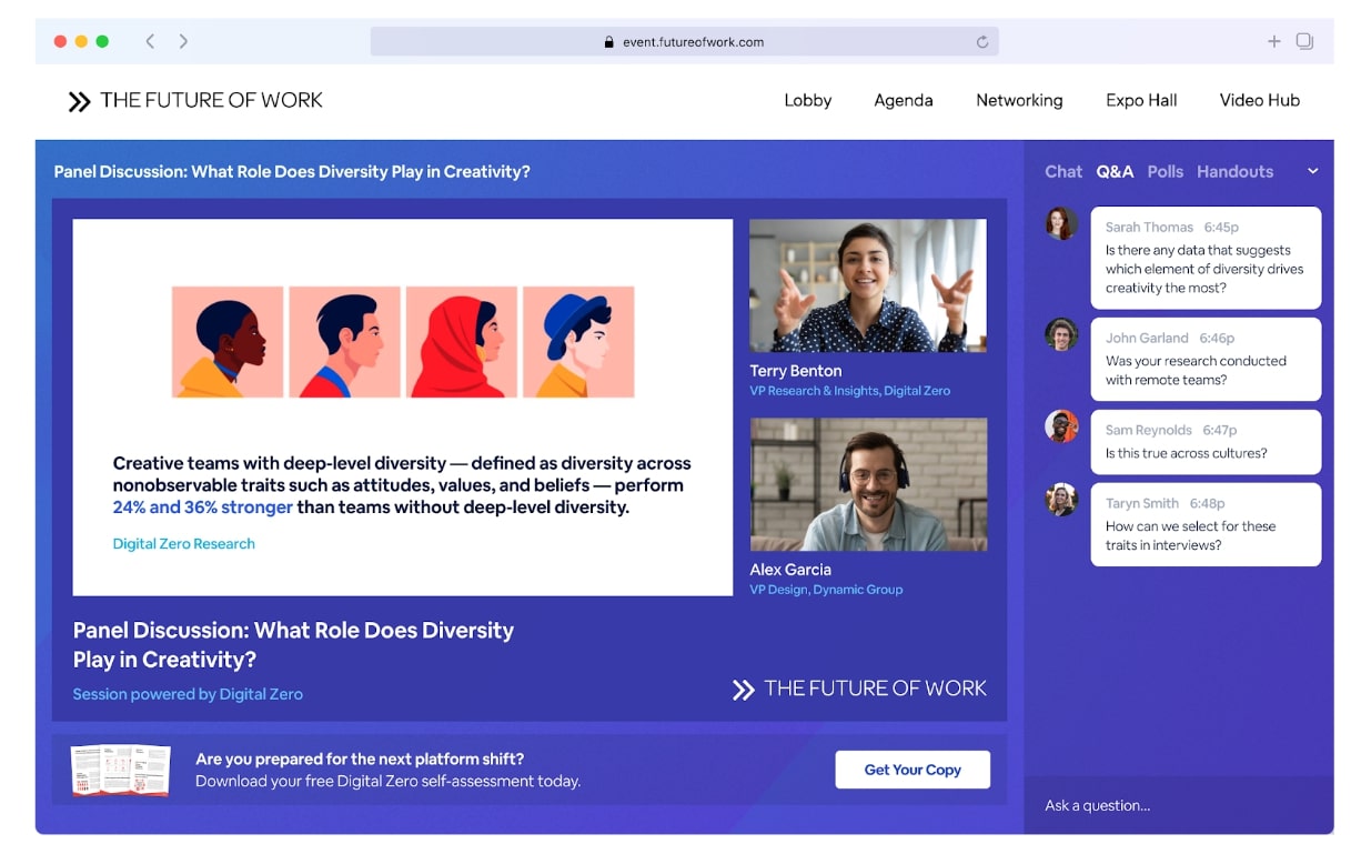 BigMarker’s live event experience with pre-recorded webinars